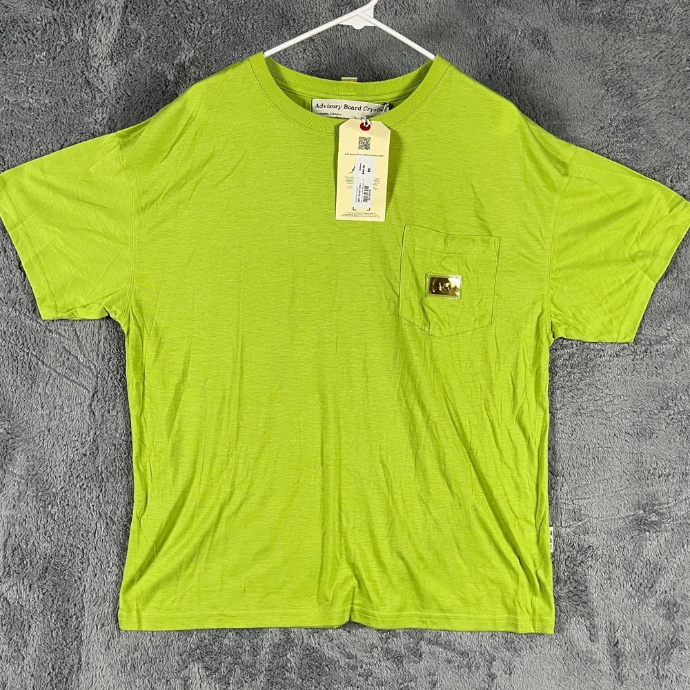 Advisory Board Crystals ABC 123 Lightweight Pocket Tee Green M NWT Unisex